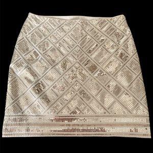 White House Black Market Sequin & Studs Skirt WHBM